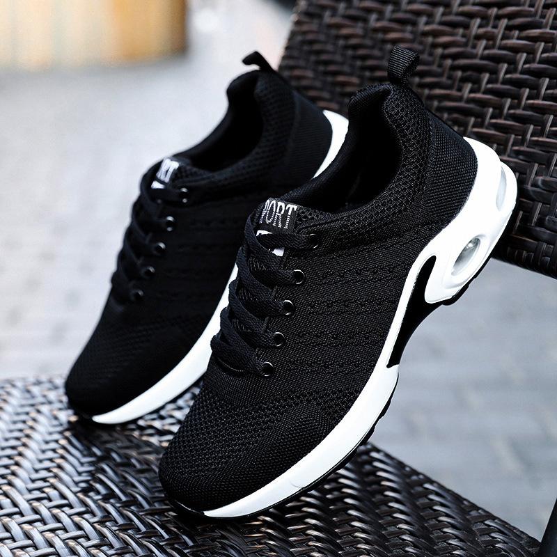 Мужские повседневные кроссовки Breath Lightweight Sneakers Outdoor Mesh Black Running Shoes Jogging Tenis Walking Zapatillas De Deporte