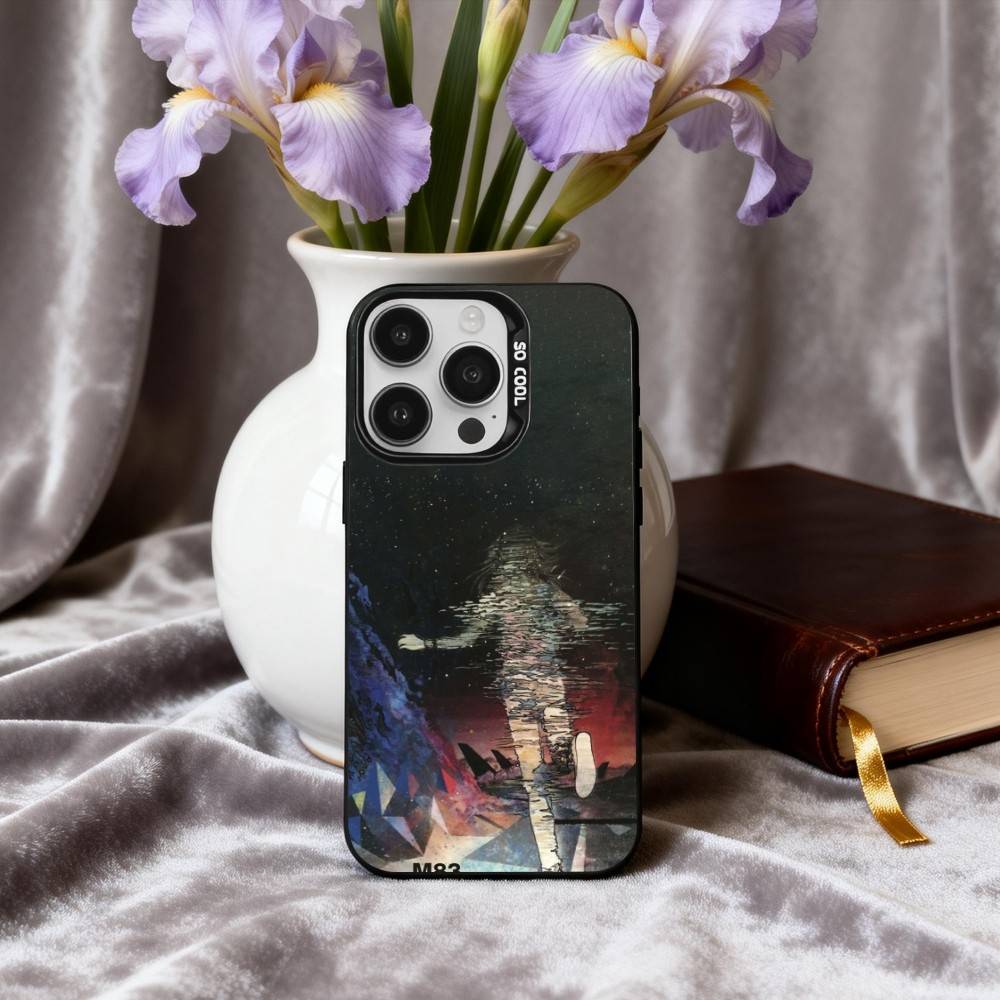 Электрический Rock M-M83 Чехол для телефона с изображением группы Для iPhone17,16,15,14,13,12,11 Plus,Pro Max Конфетный Серебряный Покрытие Внутри Чехла