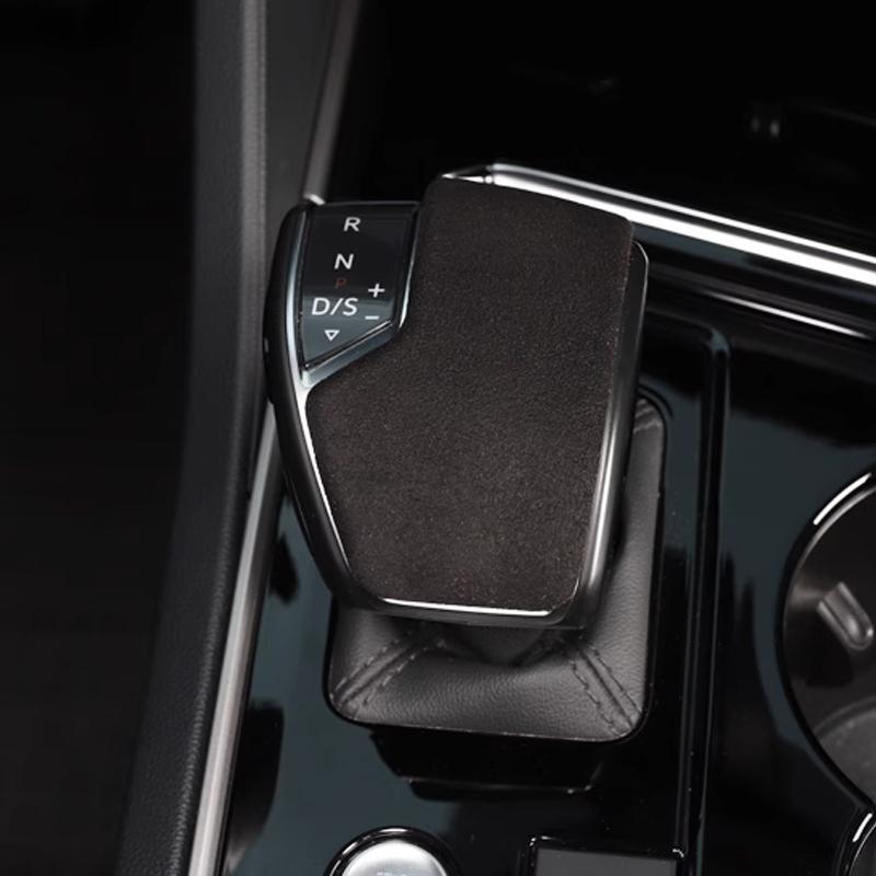 For Volkswagen VW Touareg -2024 2025 Car Gear Shift Knob Cover Suede Protective Decoration Vehicle Auto Modified Accessories