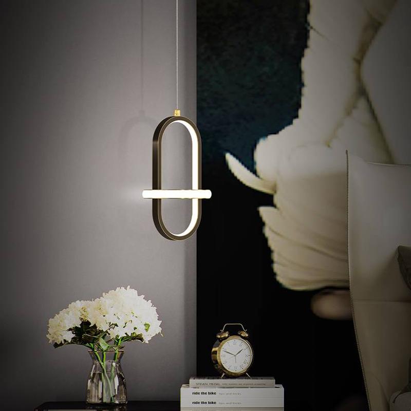 Светодиодная люстра из меди в скандинавском стиле, роскошные прикроватные светильники для спальни, настольная лампа, минималистская маленькая люстра, роскошный декор интерьера