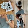High Elasticity Blue Bow Hair Ties Handmade Hair Accessories Kawaii Ponytail Holder