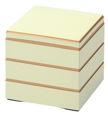 J-kitchens Jubako Сделано в Японии 3 яруса 7.0 Размеры Aya Gakkura Shirabuchikin 20,8 см x 20,8 см x 19,5 см