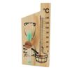 Sauna Thermometer Hourglass 15 Minute Sand Timer Golden Wood 0 To 140 Celsius Degree Temperature