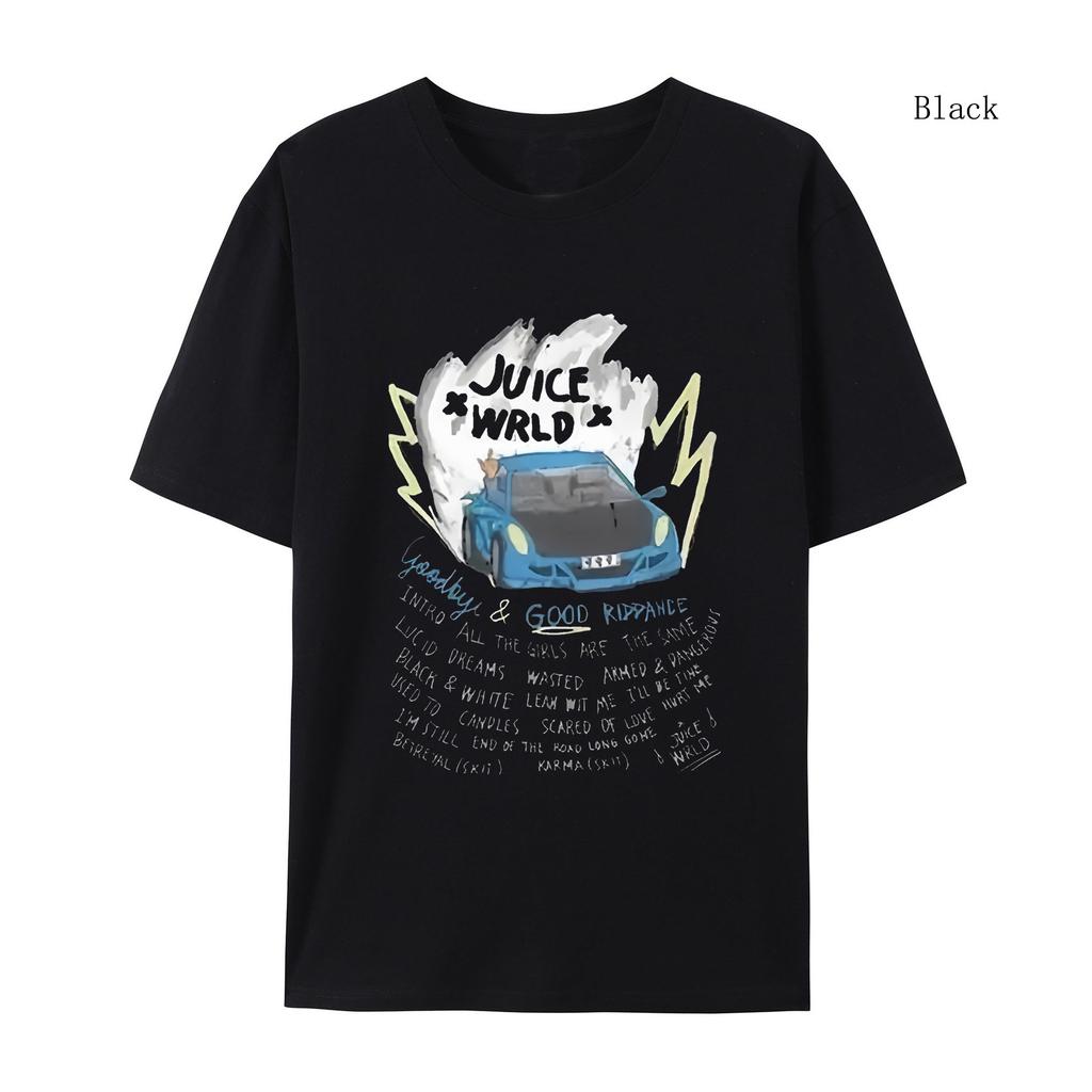 Мужская и женская футболка из 100% хлопка, рэперская футболка Juice Wrld, футболка городской моды, популярная хип-хоп футболка