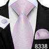 Мужской модный галстук сплошной цвет свадебный галстук шелковый галстук носовой платок запонки для бизнеса Dibangu