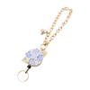 Reel Keychain Flower Garden Series 8 Types Keychain Pass Case ID Holder Charm Accessory [Three Carat] (Hydrangea)