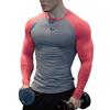 Мужская облегающая быстросохнущая футболка Ice Silk с длинными рукавами, влагоотводящая, дышащая, тренировочная футболка