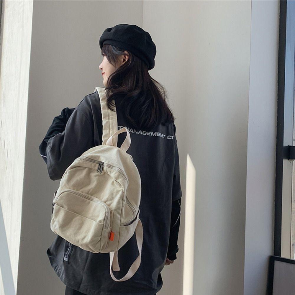 Washable Schoolbag Retro Travel Rucksack Leisure Fashion Shoulder Bag Teenage Girl