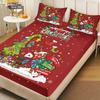 Набор простыней без резинки с абстрактным красным принтом «Рождественская елка» из 3 предметов, несколько размеров, покрывало для кровати, спальное белье для спальни, праздничное украшение