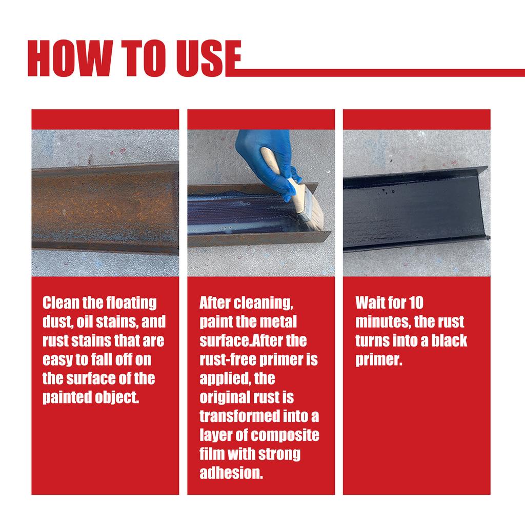 Car Rust Remover Paint Water-based Multi Purpose Chassis Rust Converter Repair Protect Iron Metal Surfaces Maintenance Clean 100g