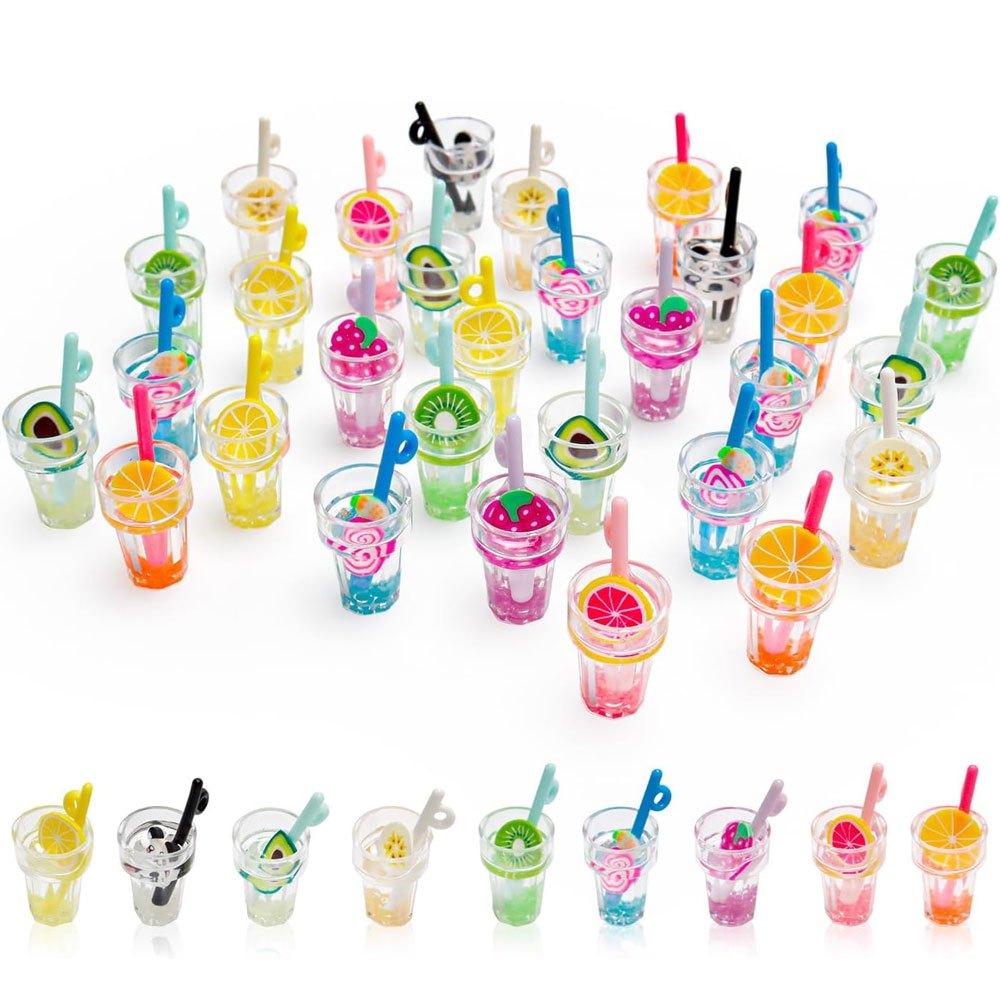 10/20/30 pieces acrylic mini food and beverage pendant mini beverage juice pendant mini home beverage accessory bar decoration DIY craft