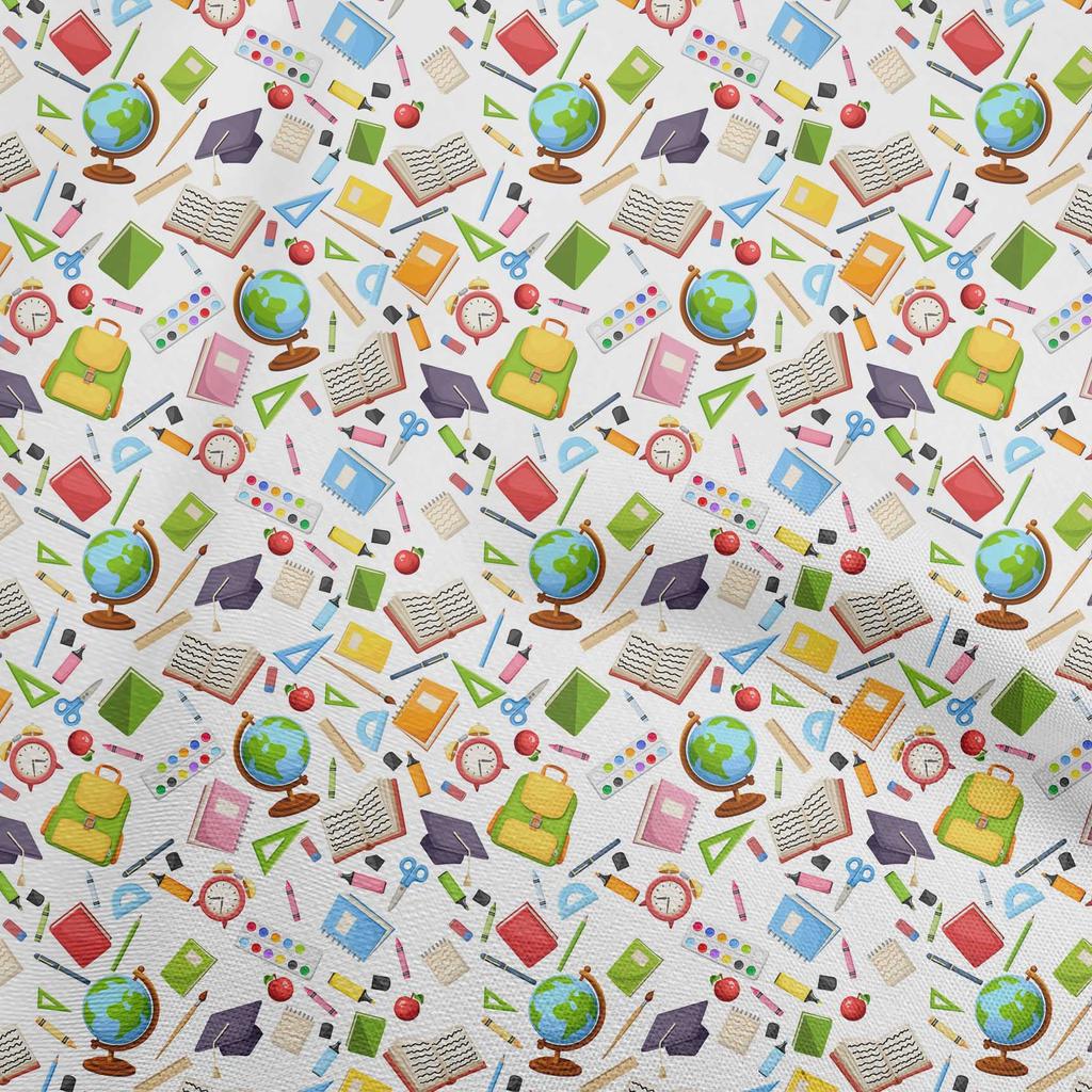 oneOone Cotton Flex Light Brown Fabric Kids  Sewing Material Print Fabric By The Yard 40 Inch