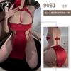 Sex underwear sexy hollow hot lace-up cheongsam high split skirt nightclub witch uniform temptation