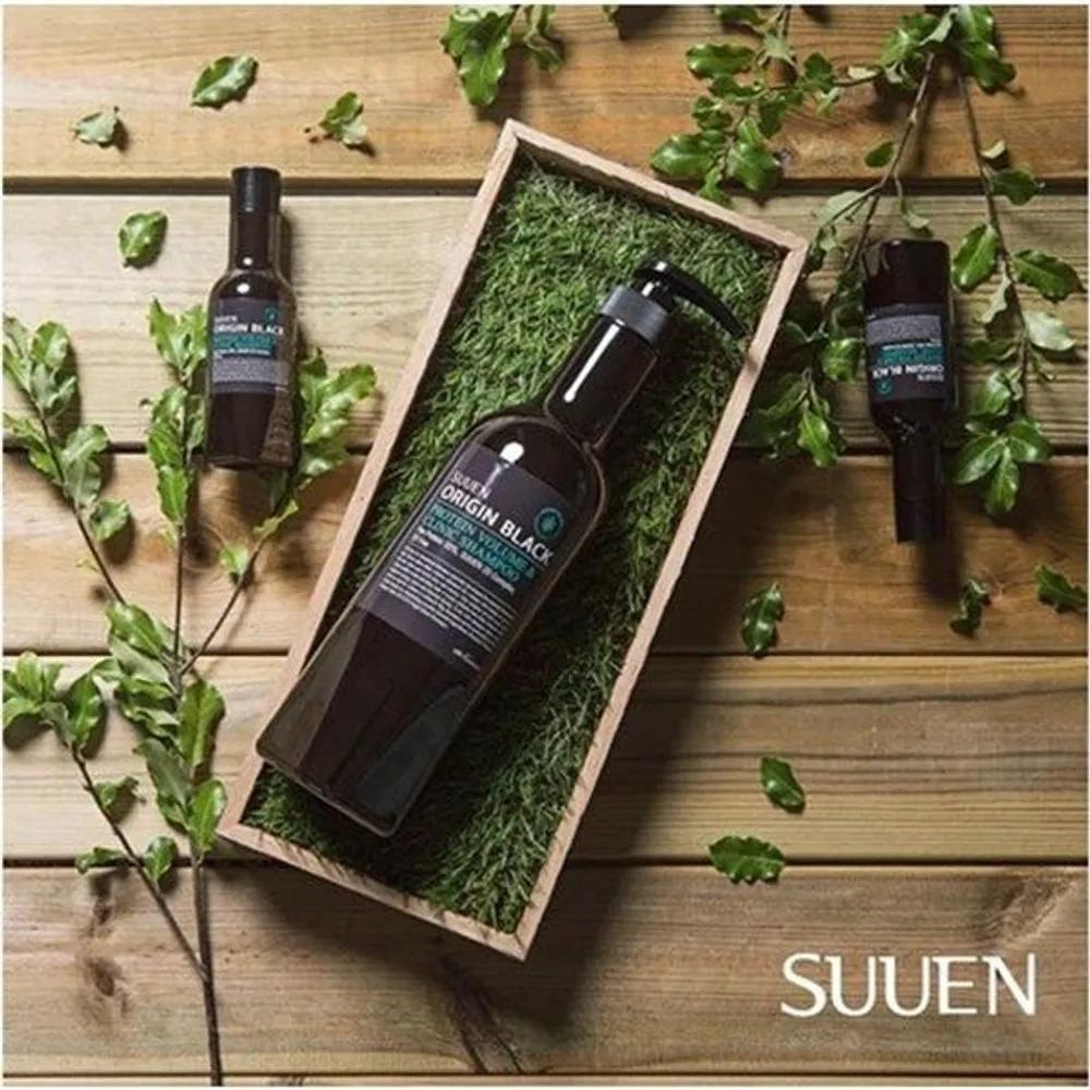 SUUEN Origin Черный Шампунь для Объема с Протеином 500 мл