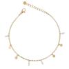Les Trésors De Lily [R4492] - Gold White 'Cléopatra' Steel Ankle Chain (mother-of-pearl) - 25cm - 5mm