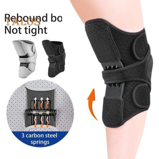 Knee Booster Brace with Spring Patella Joint Support Pad Knee Stabilizer Brace for Climbing And Squatting