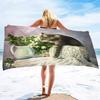 Пляжное полотенце с кошкой для женщин, Микрофибровое полотенце для пикника, ванны, бассейна, йоги, Мягкое, милое, быстросохнущее и устойчивое к песку пляжное полотенце для любителей кошек