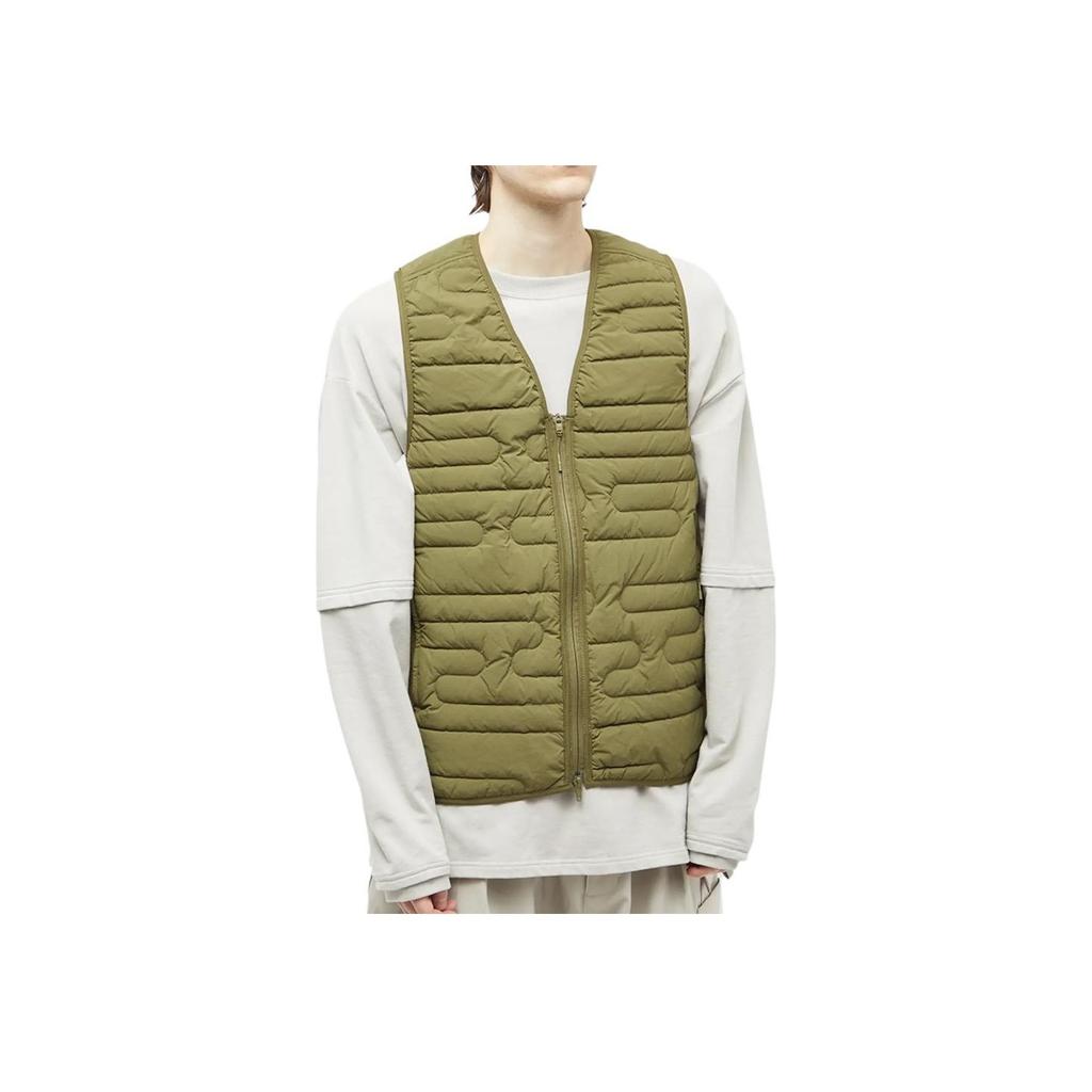 Y-3 Однотонный облегающий жилет без рукавов с V-образным вырезом, унисекс, жилеты, цвет милитари-зеленый HT4668