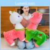 Adorable Pink And Green Fruit Alpaca Plush Toy With Soft Short Plush Material