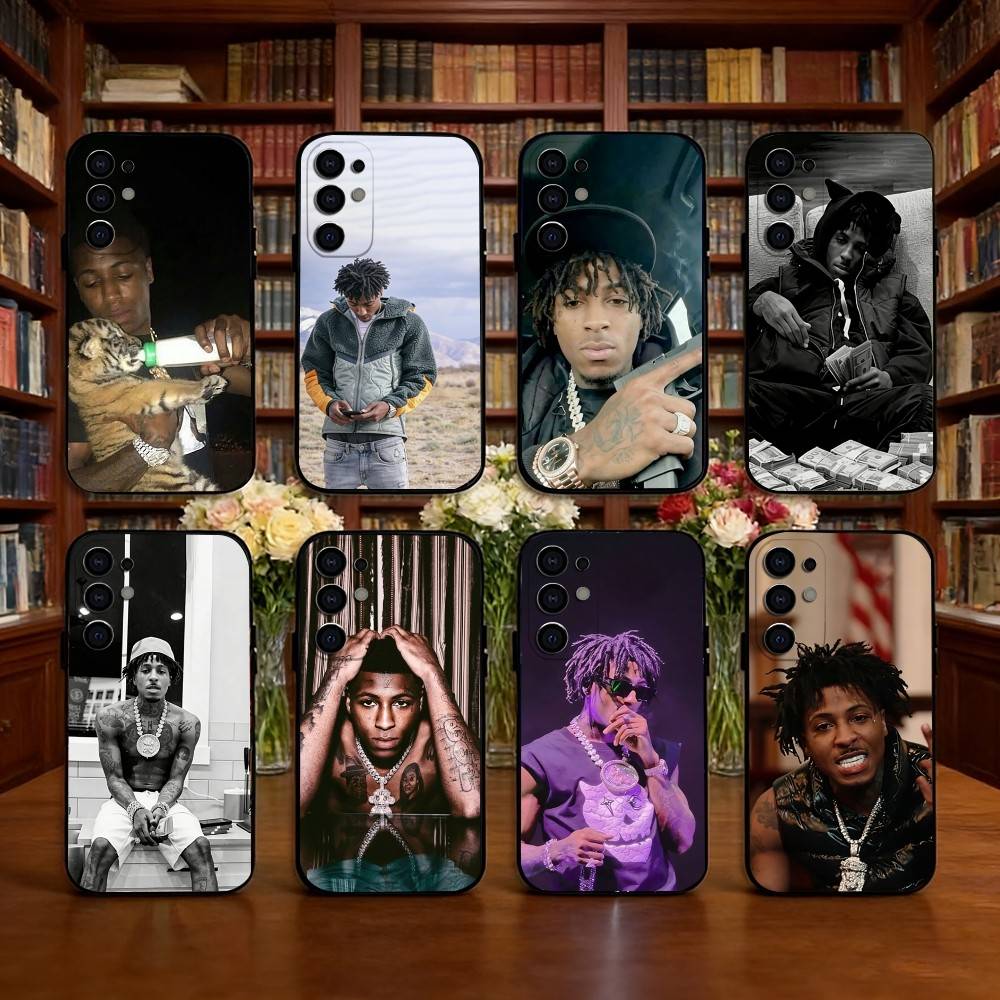 YoungBoy Never Broke Again Чехол для телефона Черный Силиконовый Мягкий Для Samsung S25,S24,S21,S22,S23,S30,Ultra,S20,Plus,Fe,Lite