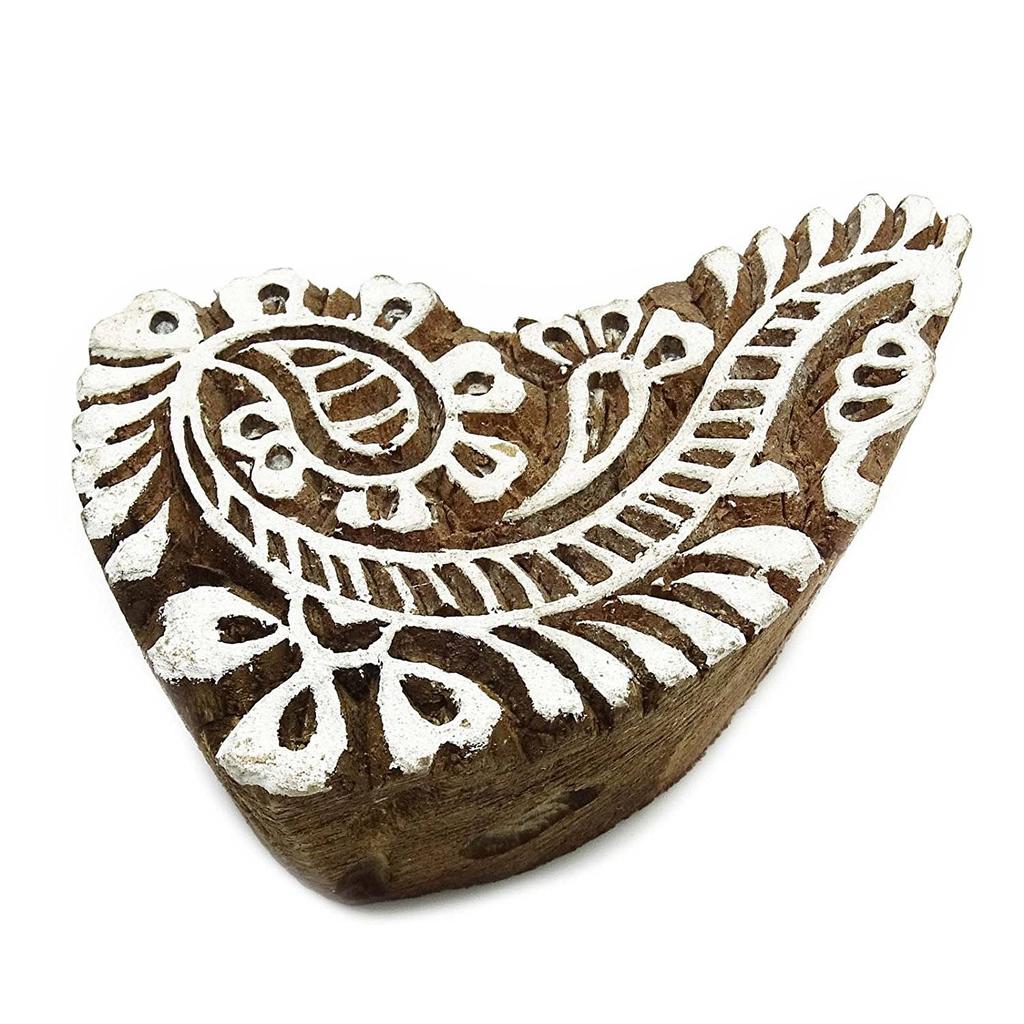 Штамп для скрапбукинга, вырезанный вручную, текстильный печатный блок, пейсли-печать