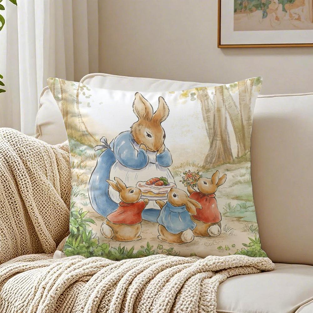 Cartoon Character CutePeter RabbitSmart Cushion Cover Pillowcase Antidustmite living Room Sofa Decor Cushion Room