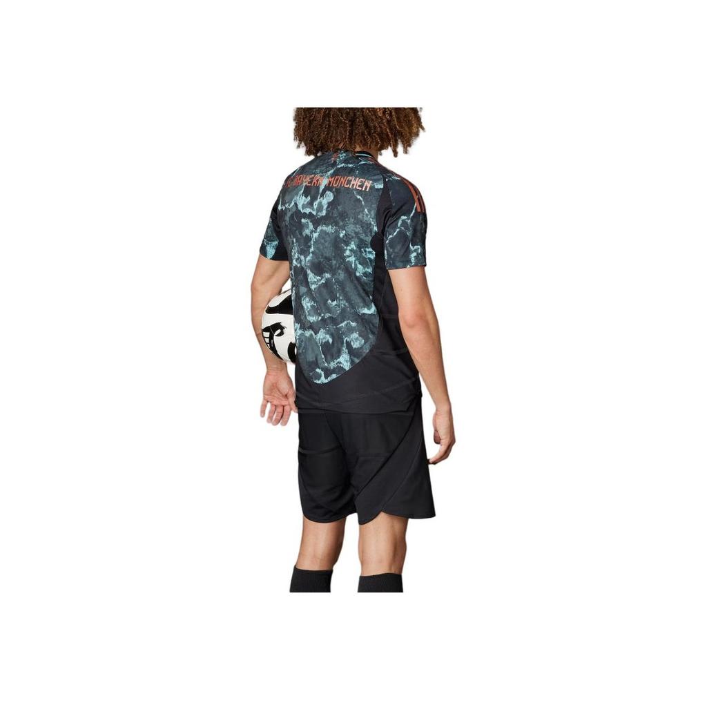 adidas Футболка ФК Бавария 24/25 Away с камуфляжным дизайном, универсальная, дышащая, с коротким рукавом, мужская, черная JE8669