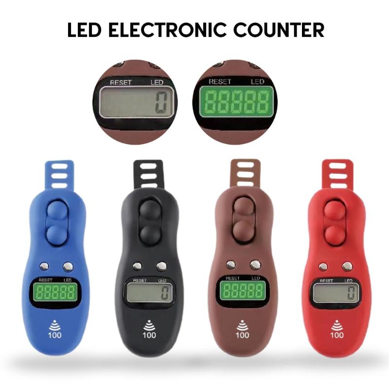 Large Screen Digital LCD Electronic Hand Tally Finger Counter Prayer Counters for Meditation Yoga Relieve Tension Reset