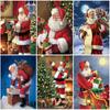DIY Санта-Клаус 5D алмазная живопись полная круглая дрель мультфильм Алмазная вышивка Рождественский подарок вышивка крестиком стены книги по искусству домашний декор