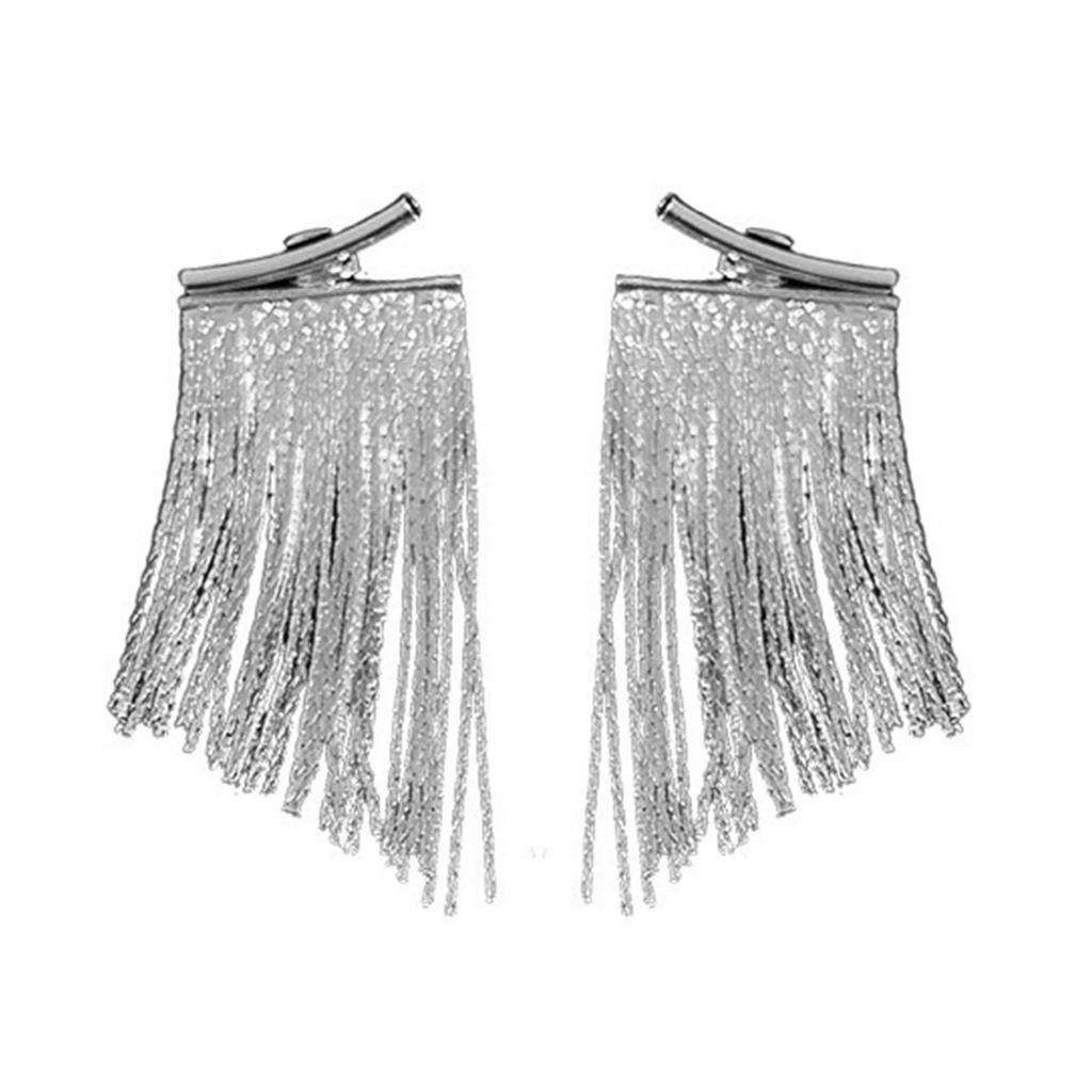 Stylish Metal Dangle Earrings Unique Bling Long Tassels Ear Rings Eye Catching Fringe Eardrops Accessories for Women