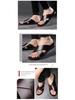 Men's Genuine Leather Korean Style Sandals - Trendy, Non-Slip Beach Flip-Flops