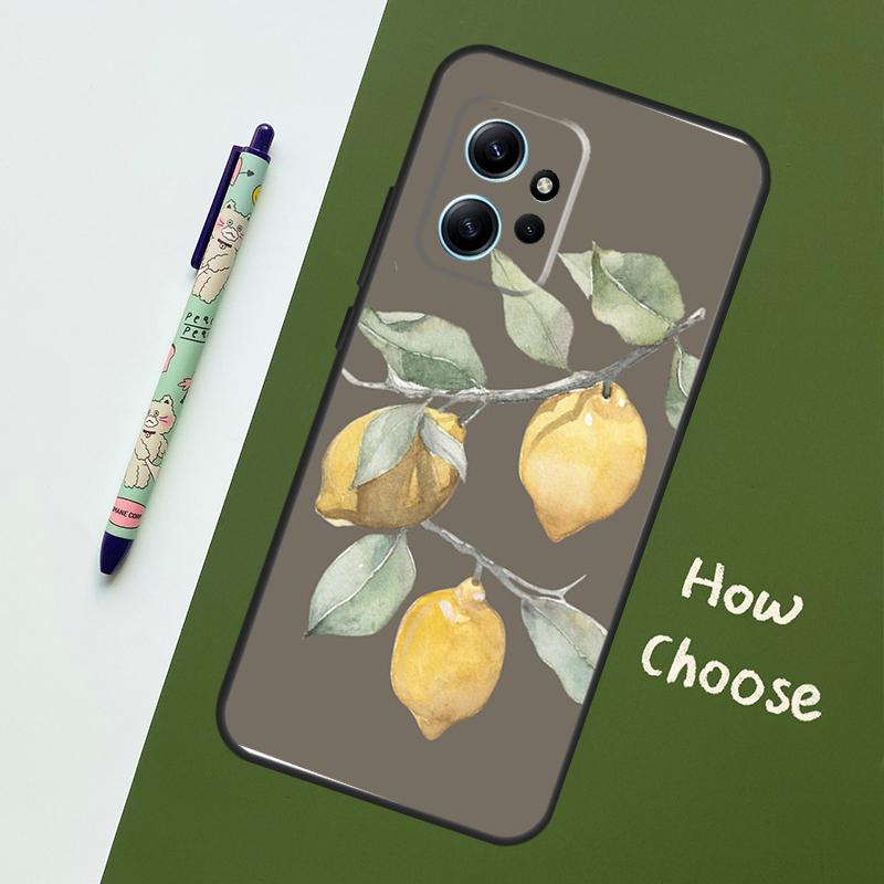 Lemon Fruit For Xiaomi Redmi Note 12S 11S 10S 9S Note 12 8 9 10 11 Pro Phone Case For Redmi 12 9 C 10C
