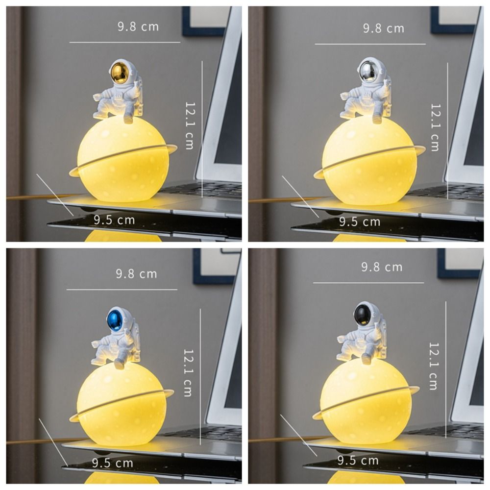 Creative Desktop Luminous Planet Lamp Cartoon Bedside Light Astronaut Moon Night Light  Gifts