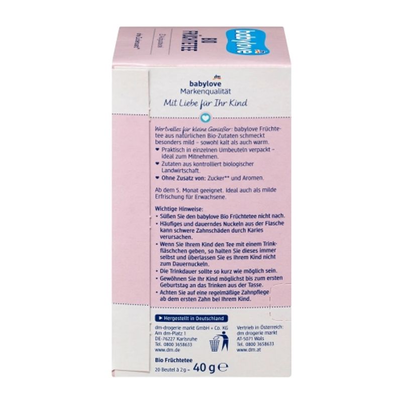 Baby Love BIO Детский чай Органический фруктовый чай 40 г
