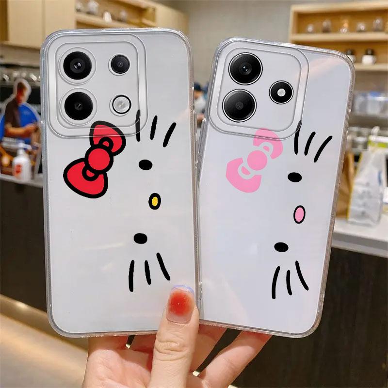 Чехол для Xiaomi Redmi Note 14 Pro Plus Note 13 13C 12S A4 11S 9 10 10S 11 14C 12 Мягкая накладка на телефон Sanrio Hello Kitty