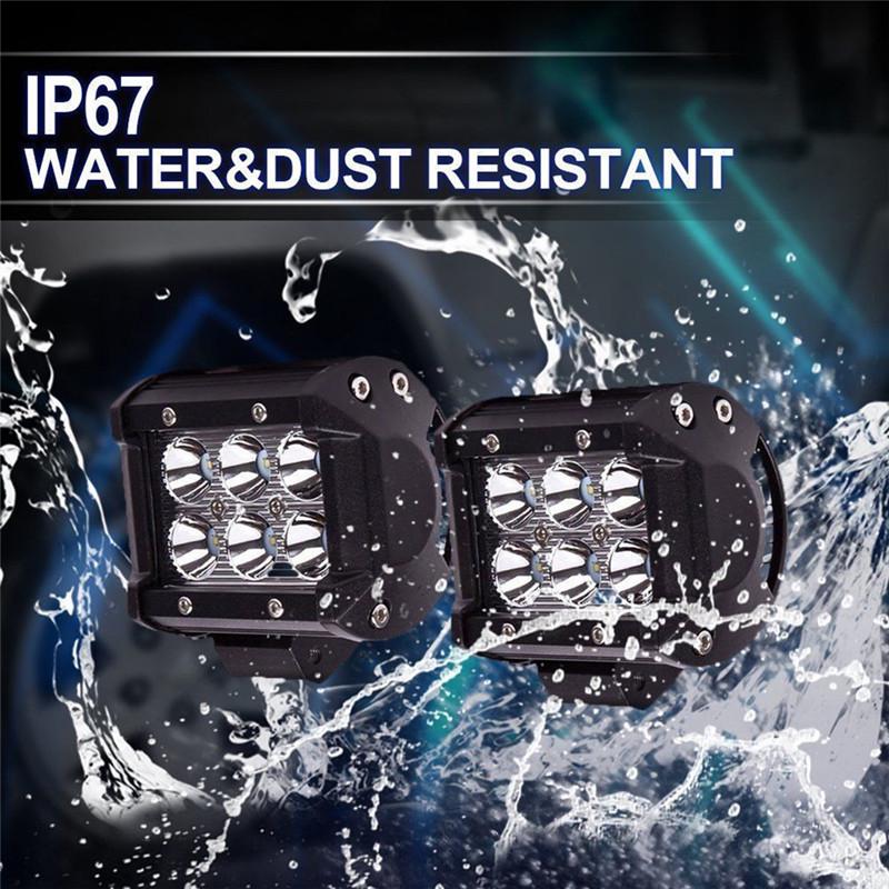 18W Led Work Light 4Wd Offroad Spot Противотуманная фара Atv Suv Ute Дальняя лампа для джипа