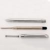 Pocket-size Rotating Silver Glossy Ballpoint Pen Office Supplies Commercial Stationery Oil Pen
