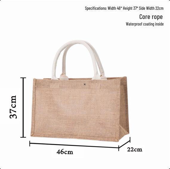 MUJI Burlap Hand-held Gift Bag - Stylish Blank Small Batch Shopping Bag