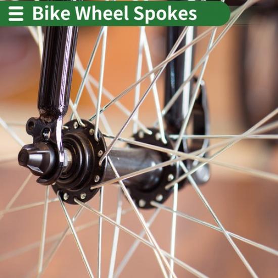 1 Set 14G 187mm Length Bicycle Spokes Nipple Carbon Steel Black Universal