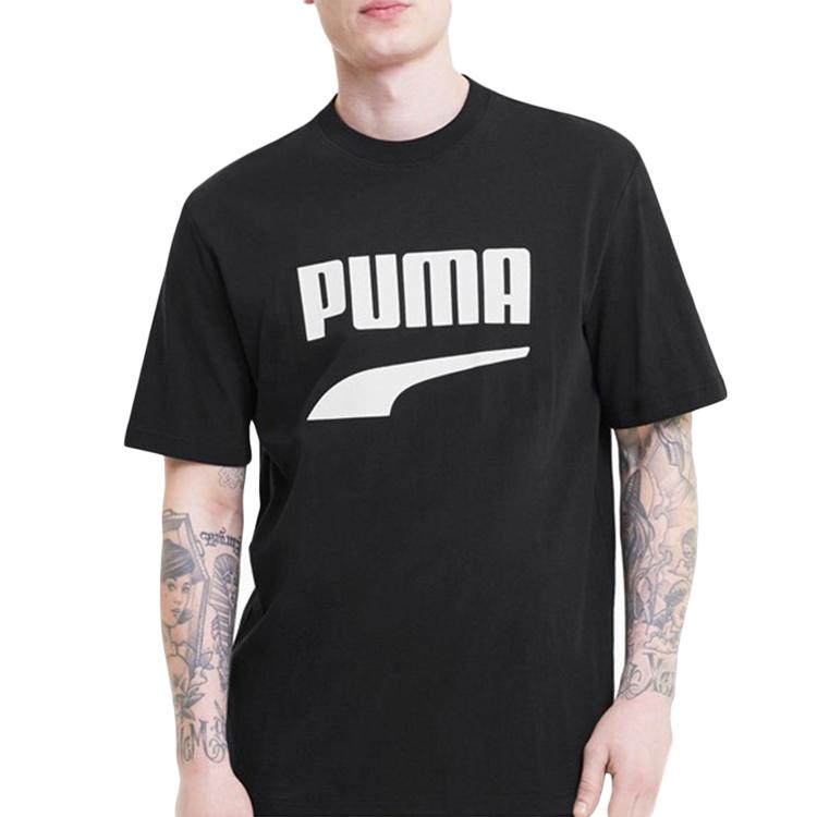 Puma Футболка с коротким рукавом и принтом Downtown Casual, мужские топы, цвет черный 599177-01