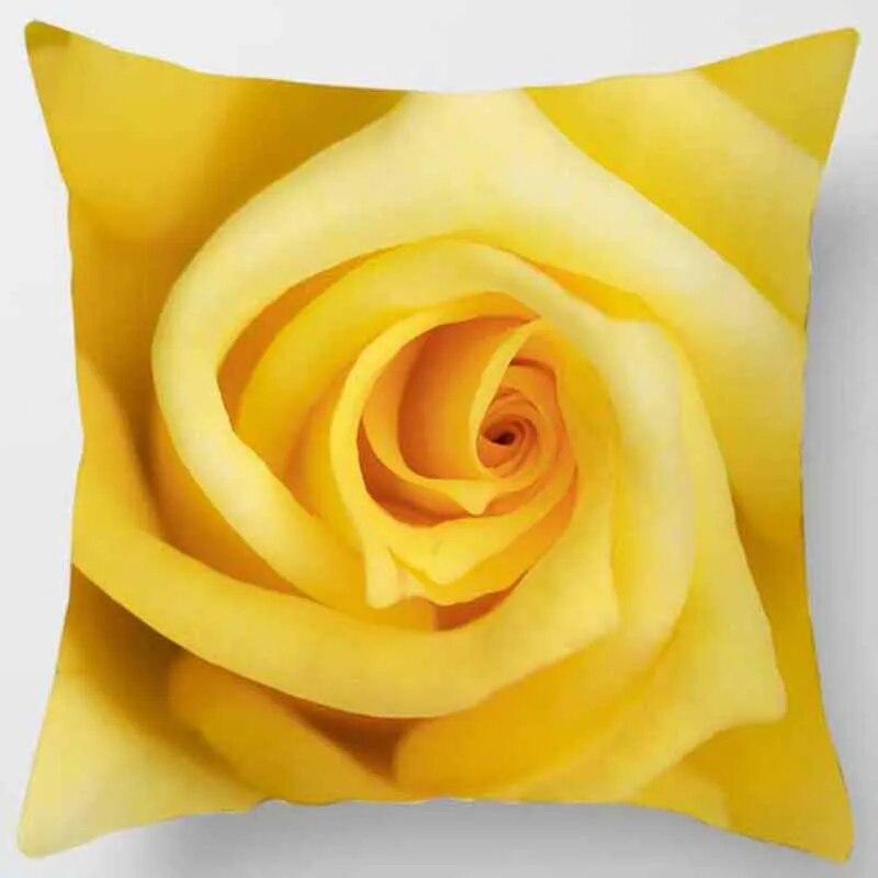 Чехол для подушки с принтом желтой розы для дома, гостиной, дивана, спальни, украшения автомобиля, наволочка