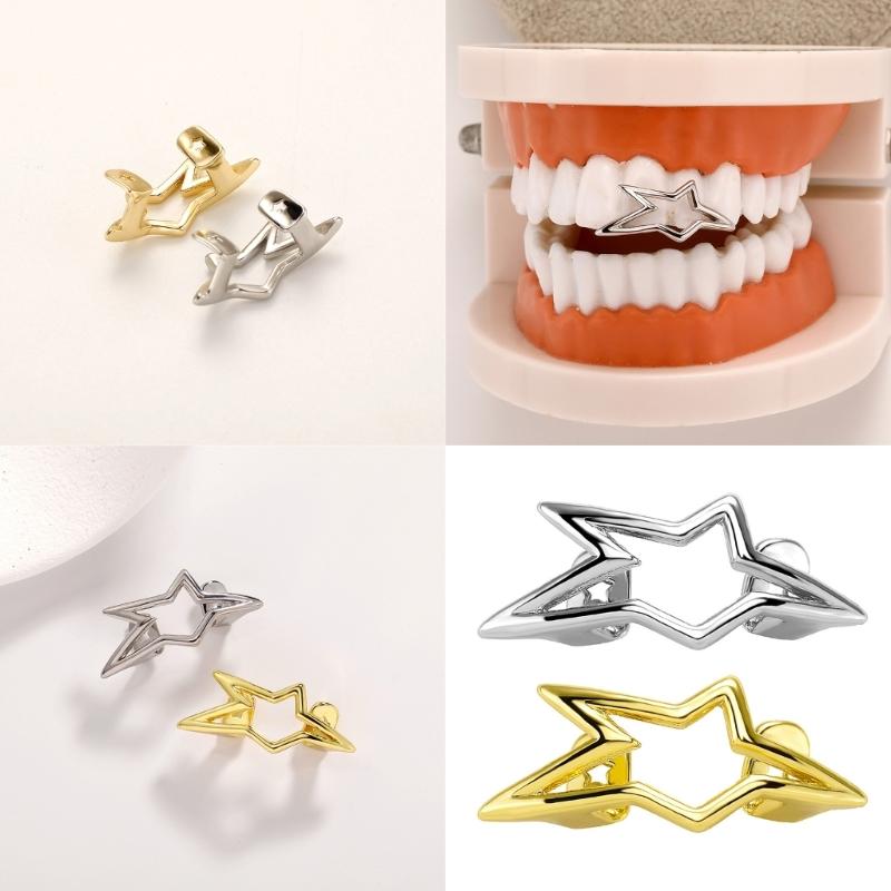 Стильная пятиконечная звезда Grillzs Craft из прочной медной основы Ювелирное изделие для выступлений Мероприятие