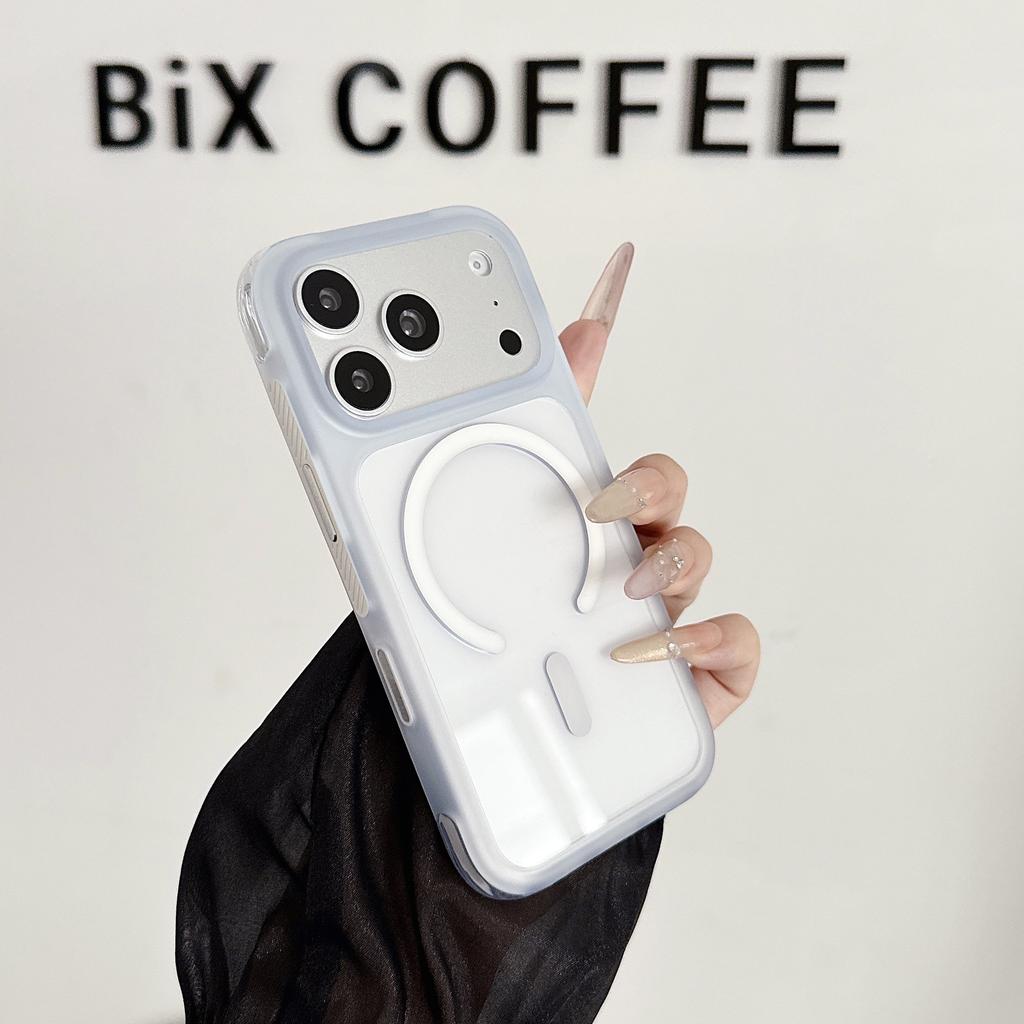 Foreign trade four-corner airbag magnetic mobile phone case is suitable for Apple 17PROMAX trend 17PRO high-end 16PRO.
