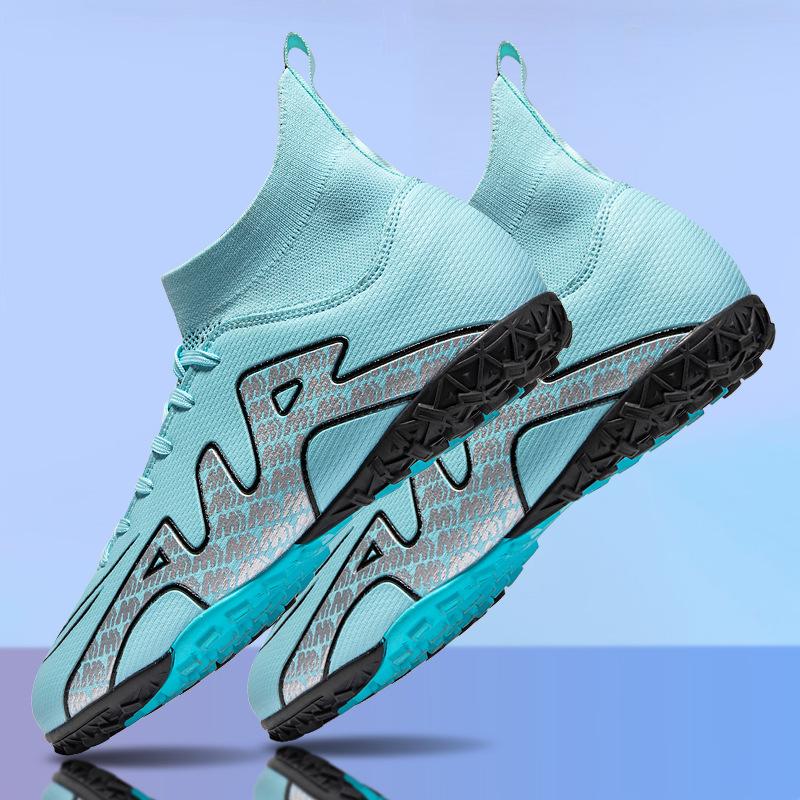 New Football Shoes Men's High-top Adult AG Spikes Artificial Grass Game Training Shoes C Romesi Sneakers Broken Nails
