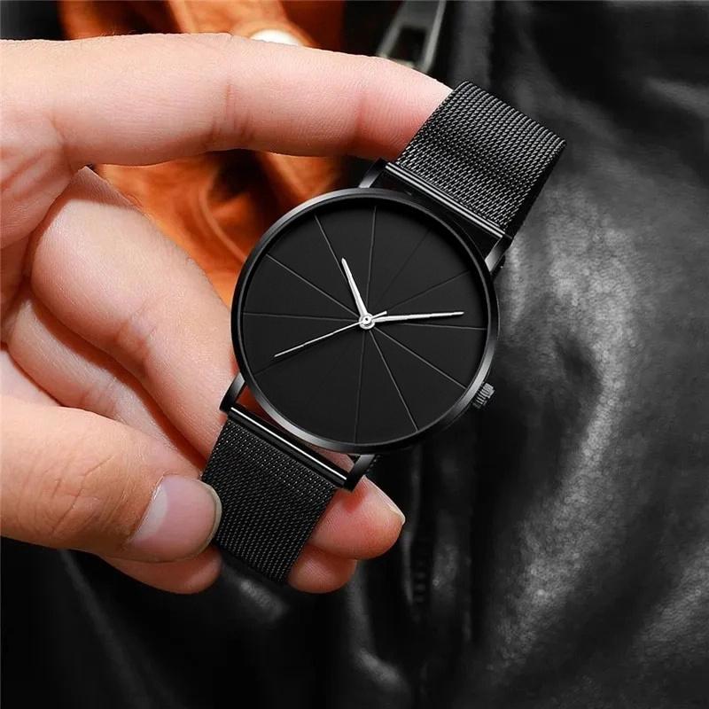 2Pcs/Set, Fashion Men's Simple Round Quartz Watch and Bracelet Set, Men's Gift Choice