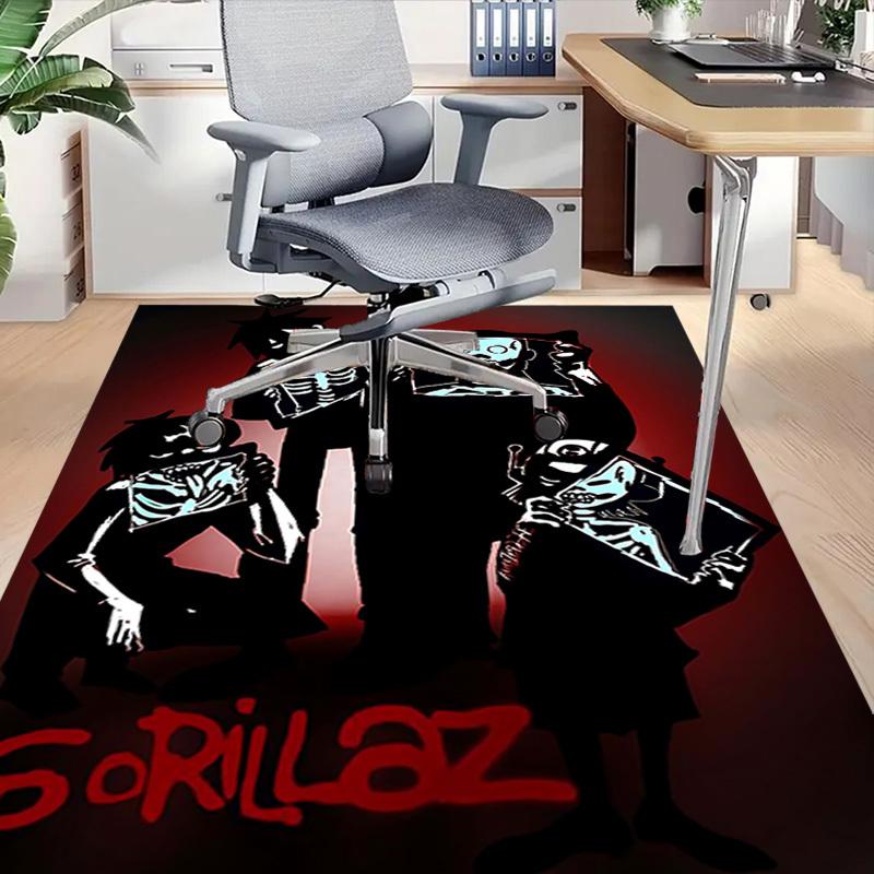 1 шт. Ковер с мультяшным рисунком Gorillaz, Коврик для офиса, Коврик для улицы, Декор для дома, Ковер для зоны, Фестиваль