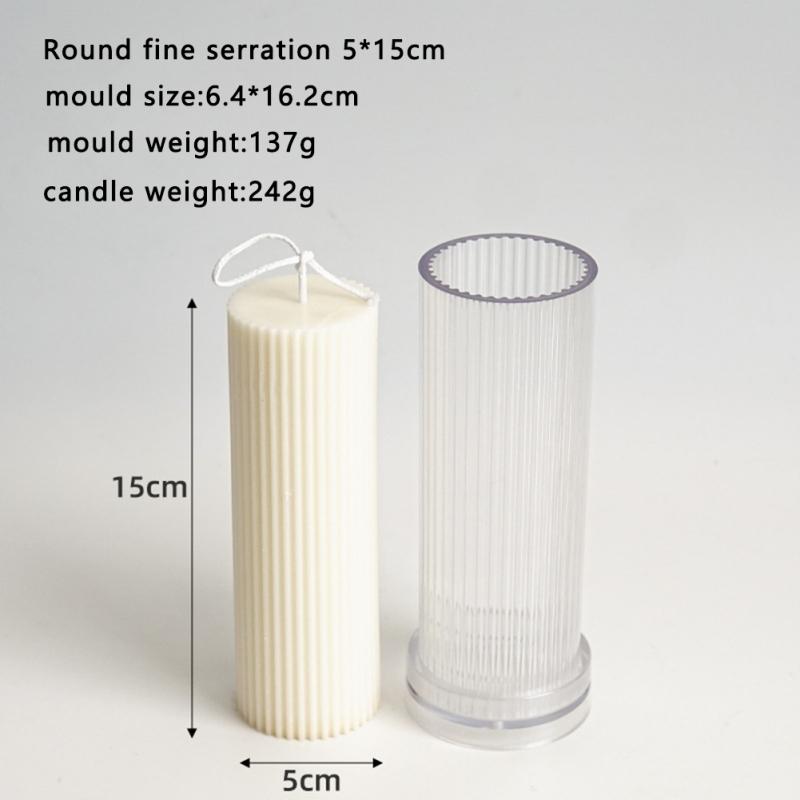 Ручная пластиковая форма для свечей, форма для изготовления ароматических свечей для всех видов круглых длинных полос