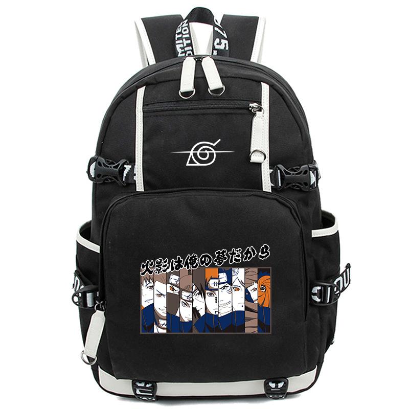 Аниме Наруто, школьный рюкзак для мальчиков и девочек, детский подростковый рюкзак с героями мультфильмов, водонепроницаемая школьная сумка Mochilas