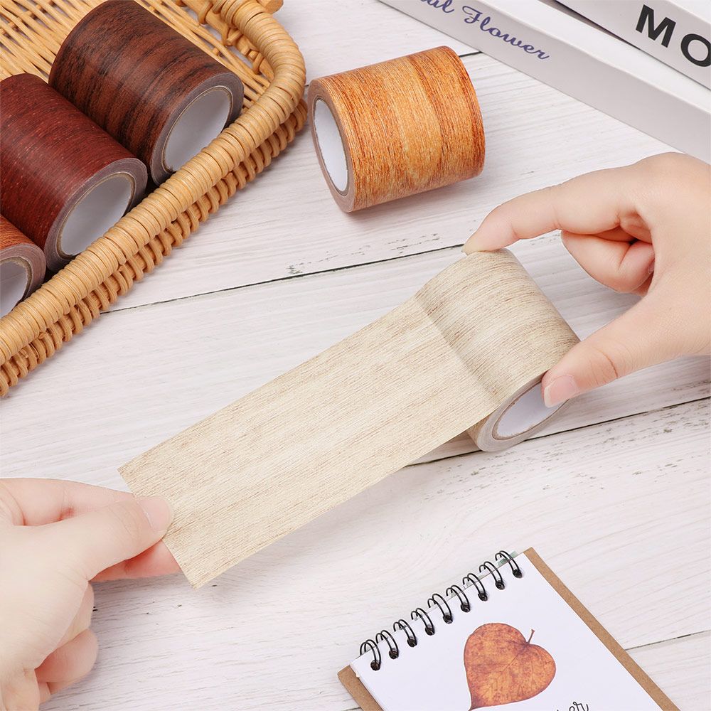 5M/Roll Realistic Furniture Renovation Duct Tape Adhensive Tape Wood Grain Repair