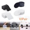 10 Pairs of Strong Self-adhesive Double-sided Adhesive Nylon Tape for Bed Sheet Sofa Cushion Carpet Non-slip Mat